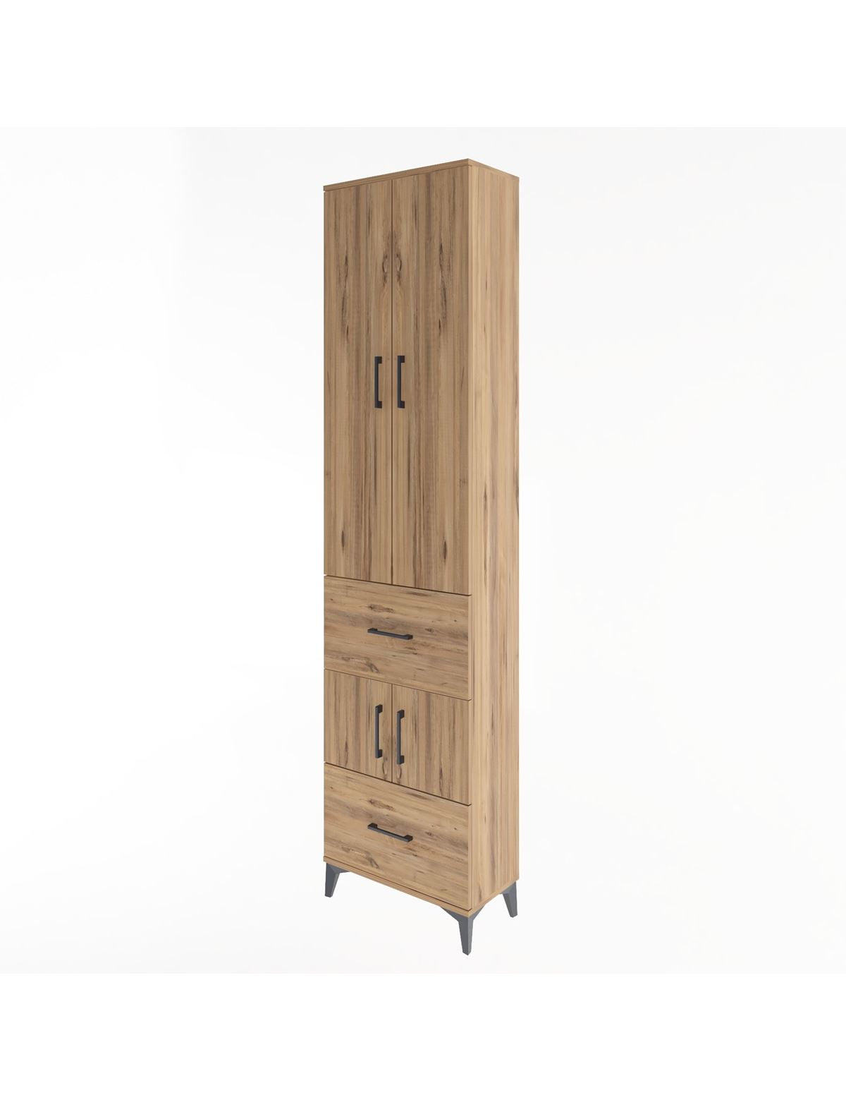 Arges Dolap 5 Raflı 2 Çekmeceli 4 Kapaklı 60x30x243 - S32M052V9A