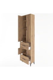 Arges Dolap 5 Raflı 2 Çekmeceli 4 Kapaklı 60x30x243 - S32M052V9A