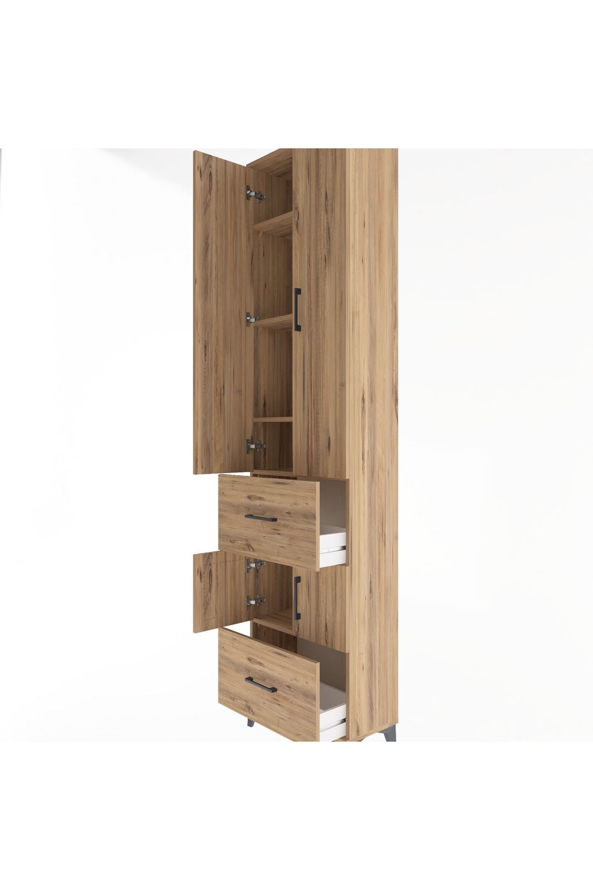 Arges Dolap 5 Raflı 2 Çekmeceli 4 Kapaklı 60x30x243 - S32M052V9A
