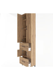 Arges Dolap 5 Raflı 2 Çekmeceli 4 Kapaklı 60x30x243 - S32M052V9A