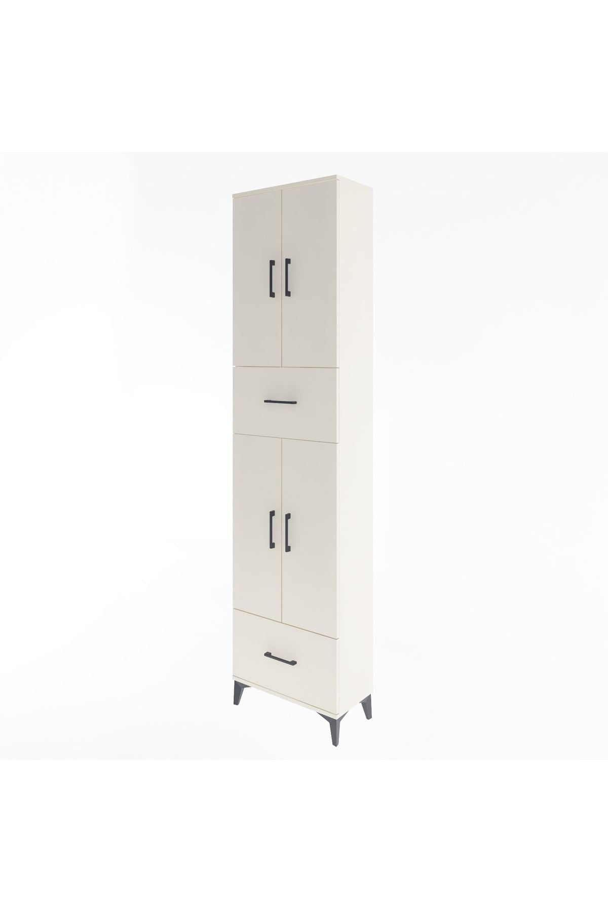 Arges Dolap 6 Raflı 2 Çekmeceli 4 Kapaklı 60x30x243 - S32M053V1A