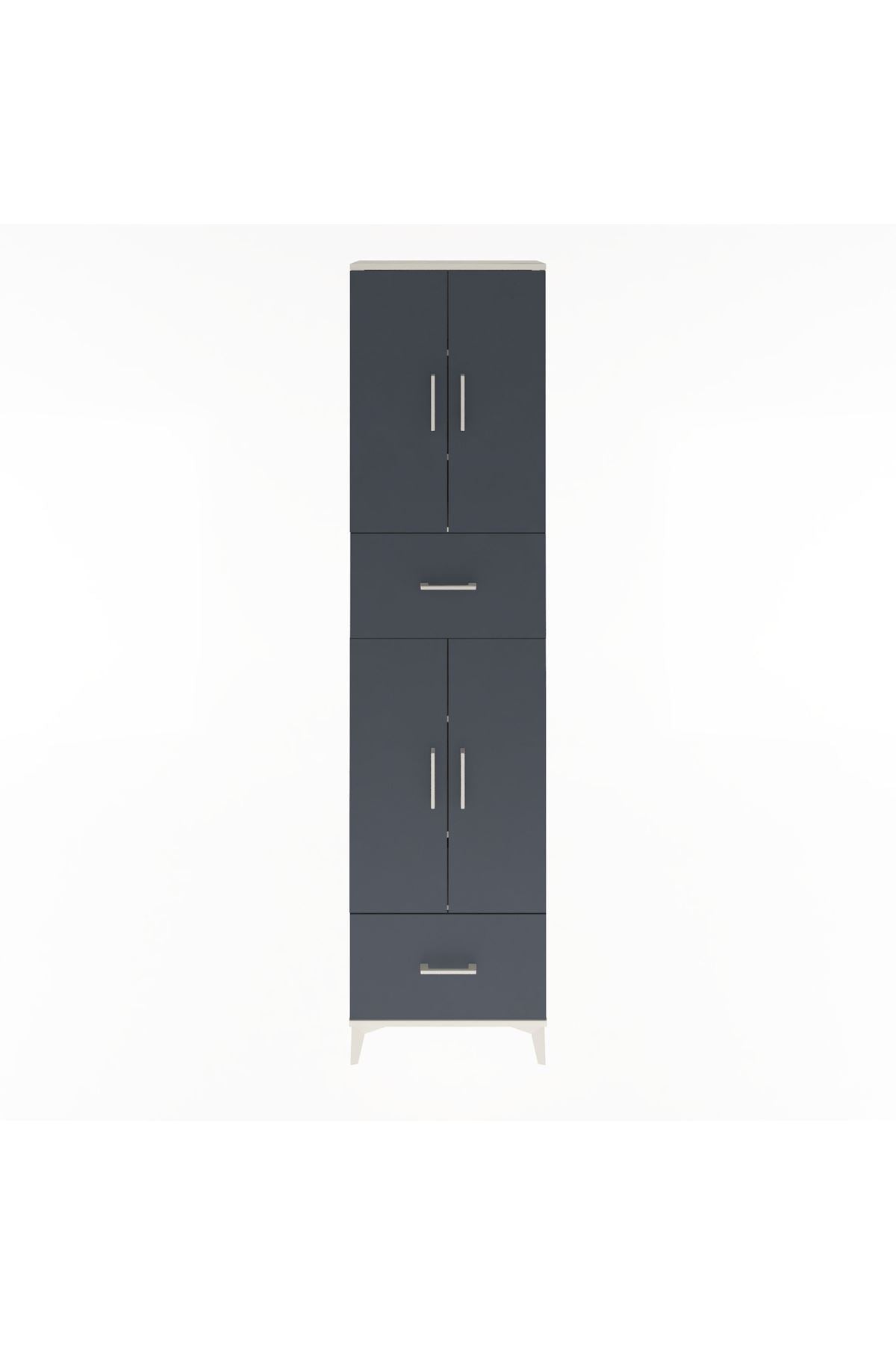 Arges Dolap 6 Raflı 2 Çekmeceli 4 Kapaklı 60x30x243 - S32M053V2A