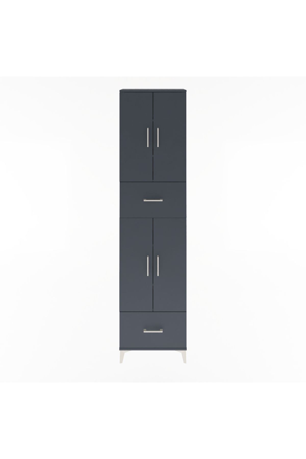 Arges Dolap 6 Raflı 2 Çekmeceli 4 Kapaklı 60x30x243 - S32M053V5A