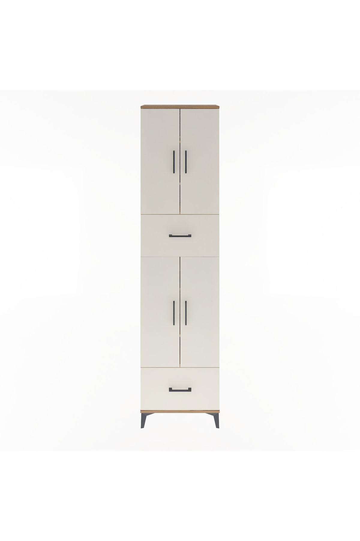 Arges Dolap 6 Raflı 2 Çekmeceli 4 Kapaklı 60x30x243 - S32M053V7A