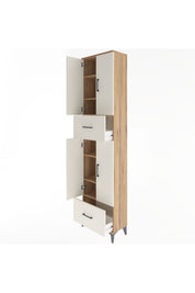 Arges Dolap 6 Raflı 2 Çekmeceli 4 Kapaklı 60x30x243 - S32M053V7A