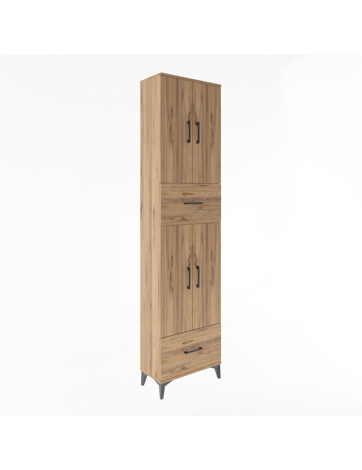 Arges Dolap 6 Raflı 2 Çekmeceli 4 Kapaklı 60x30x243 - S32M053V9A