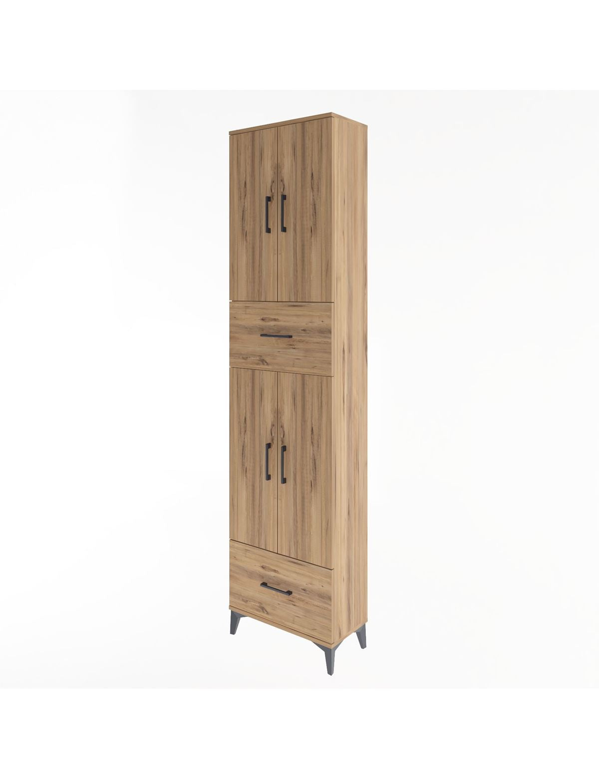 Arges Dolap 6 Raflı 2 Çekmeceli 4 Kapaklı 60x30x243 - S32M053V9A
