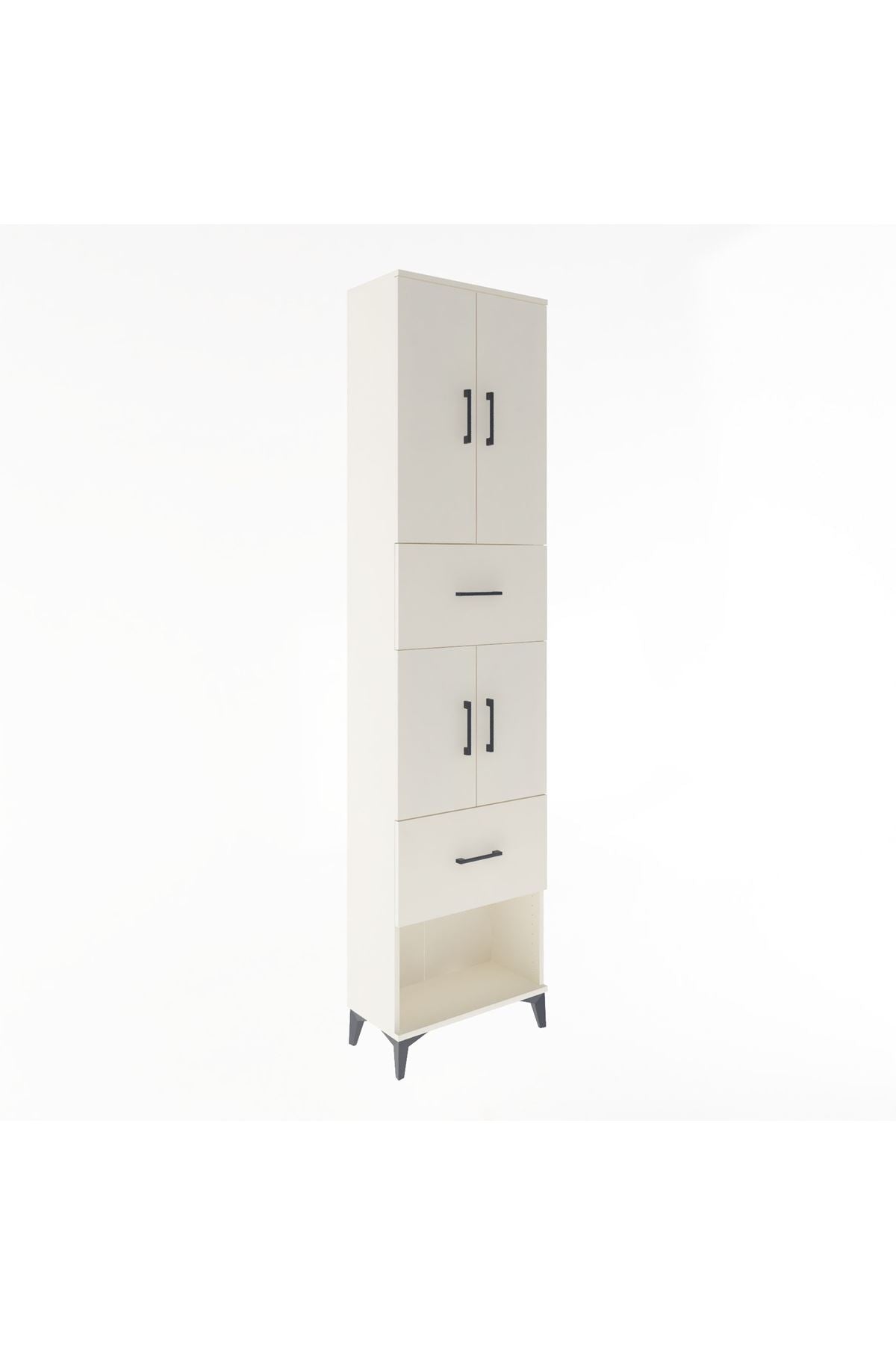 Arges Dolap 5 Raflı 2 Çekmeceli 4 Kapaklı 60x30x243 - S32M054V1A