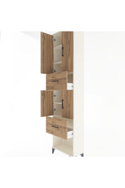Arges Dolap 5 Raflı 2 Çekmeceli 4 Kapaklı 60x30x243 - S32M054V3A