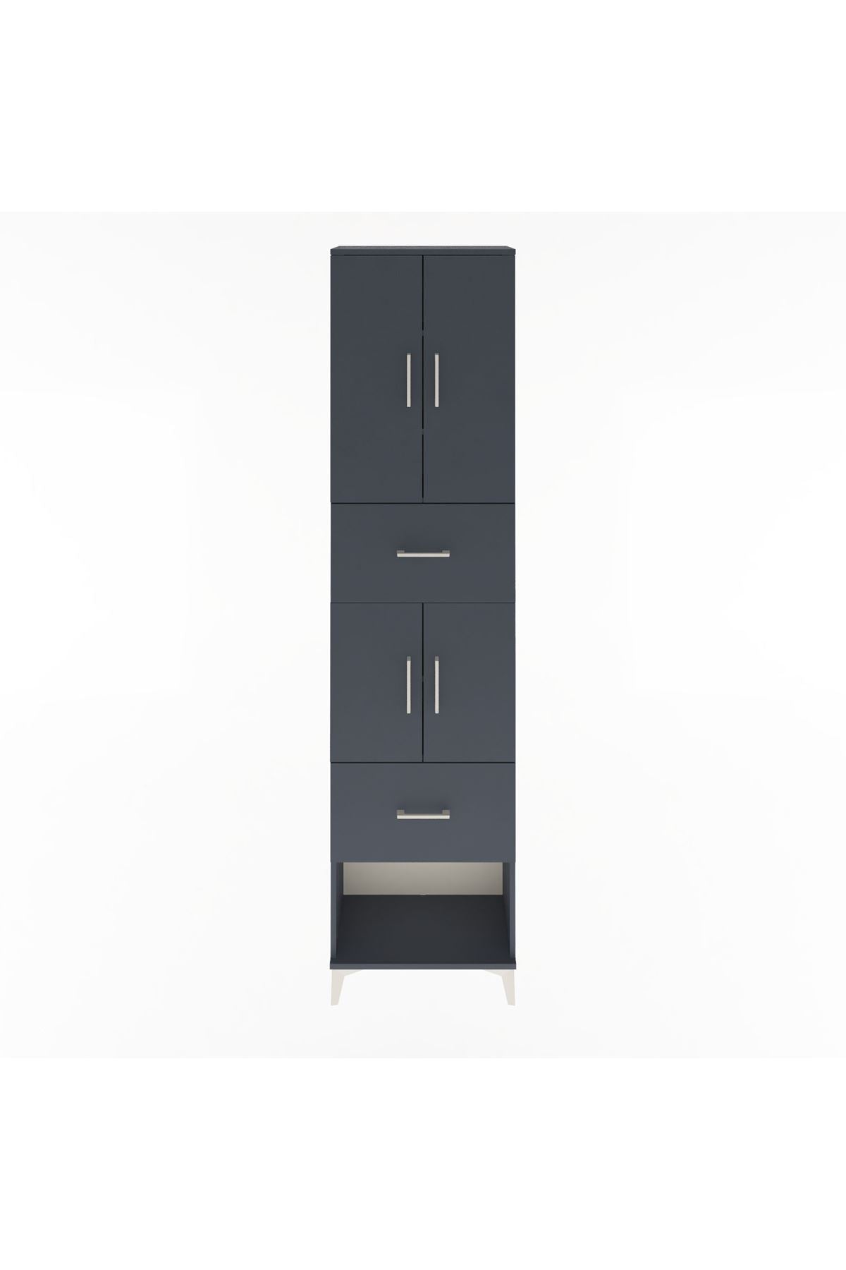 Arges Dolap 5 Raflı 2 Çekmeceli 4 Kapaklı 60x30x243 - S32M054V5A