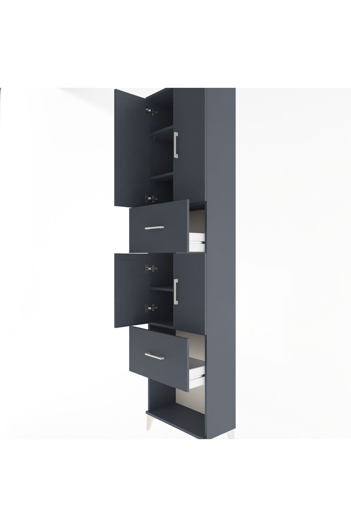 Arges Dolap 5 Raflı 2 Çekmeceli 4 Kapaklı 60x30x243 - S32M054V5A