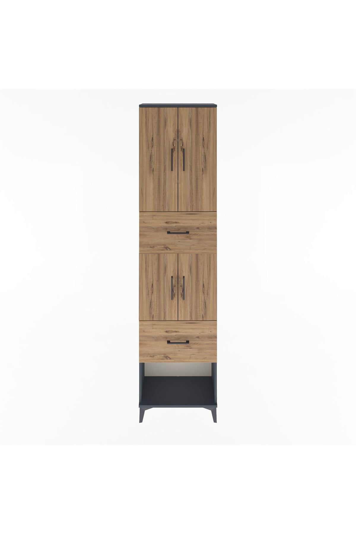 Arges Dolap 5 Raflı 2 Çekmeceli 4 Kapaklı 60x30x243 - S32M054V6A