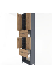 Arges Dolap 5 Raflı 2 Çekmeceli 4 Kapaklı 60x30x243 - S32M054V6A