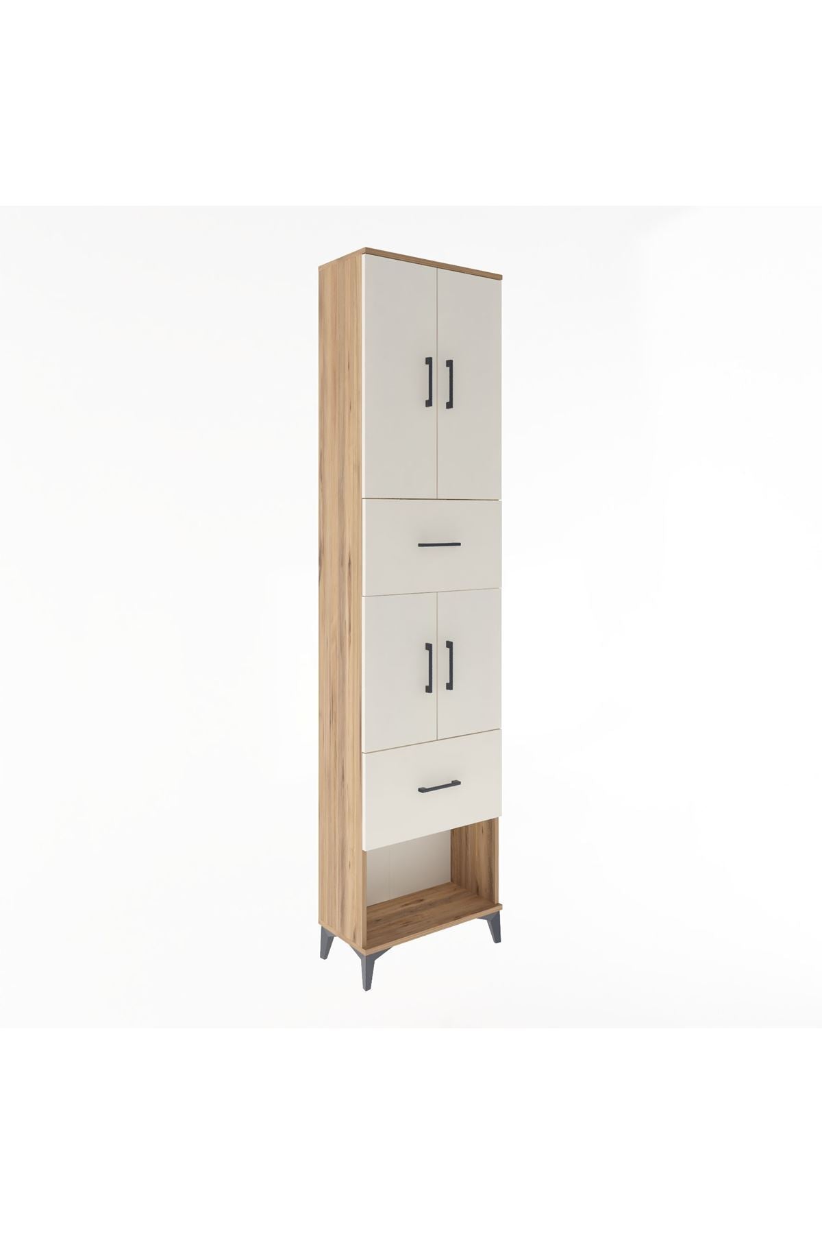 Arges Dolap 5 Raflı 2 Çekmeceli 4 Kapaklı 60x30x243 - S32M054V7A