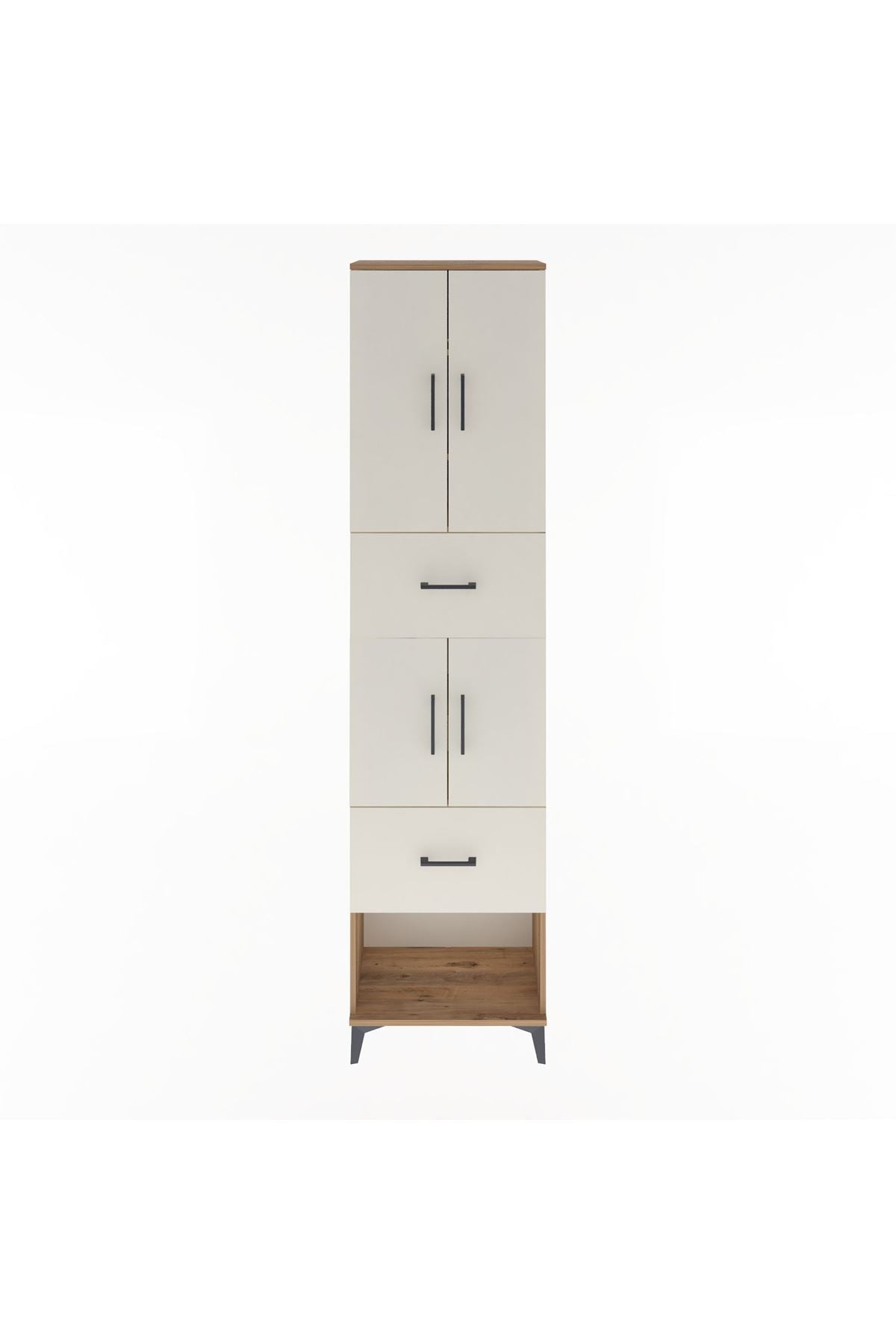 Arges Dolap 5 Raflı 2 Çekmeceli 4 Kapaklı 60x30x243 - S32M054V7A