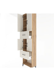 Arges Dolap 5 Raflı 2 Çekmeceli 4 Kapaklı 60x30x243 - S32M054V7A