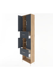 Arges Dolap 5 Raflı 2 Çekmeceli 4 Kapaklı 60x30x243 - S32M054V8A