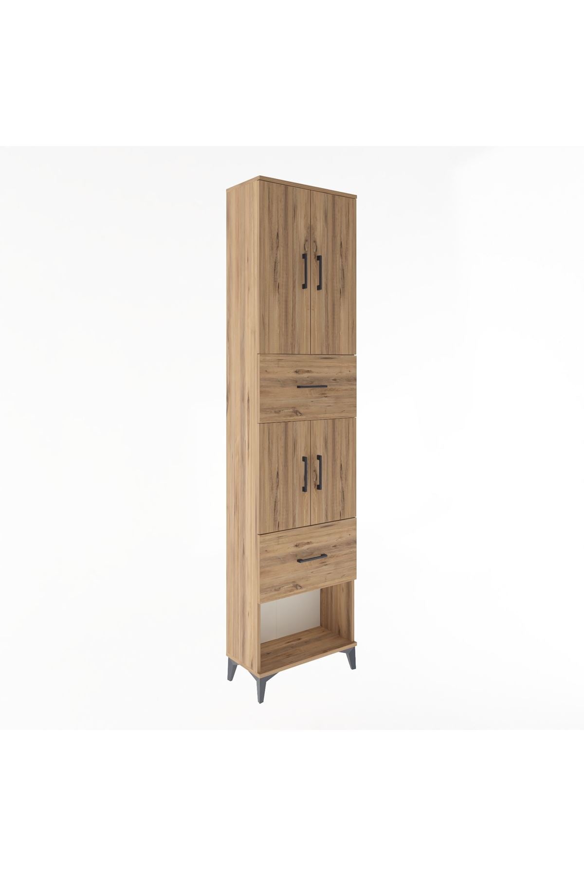 Arges Dolap 5 Raflı 2 Çekmeceli 4 Kapaklı 60x30x243 - S32M054V9A
