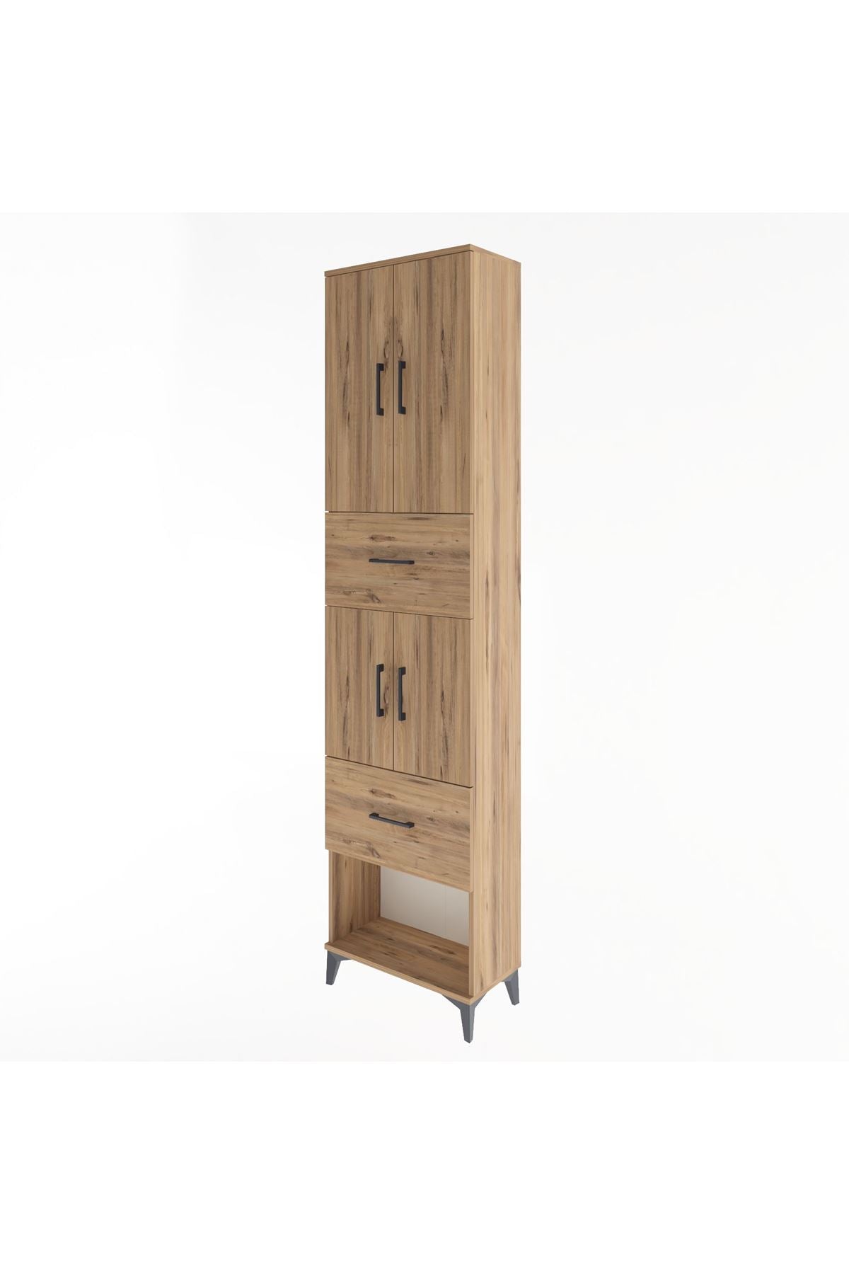Arges Dolap 5 Raflı 2 Çekmeceli 4 Kapaklı 60x30x243 - S32M054V9A