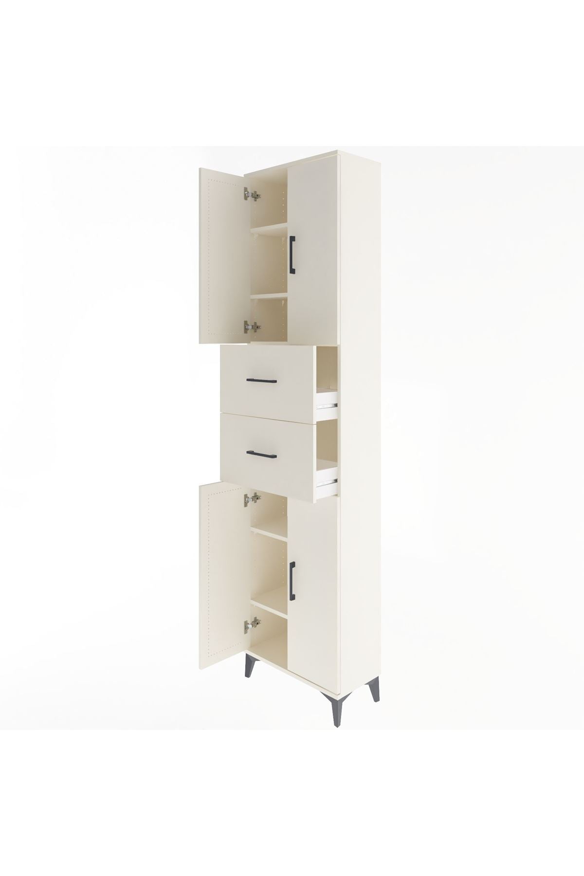 Arges Dolap 5 Raflı 2 Çekmeceli 4 Kapaklı 60x30x243 - S32M055V1A