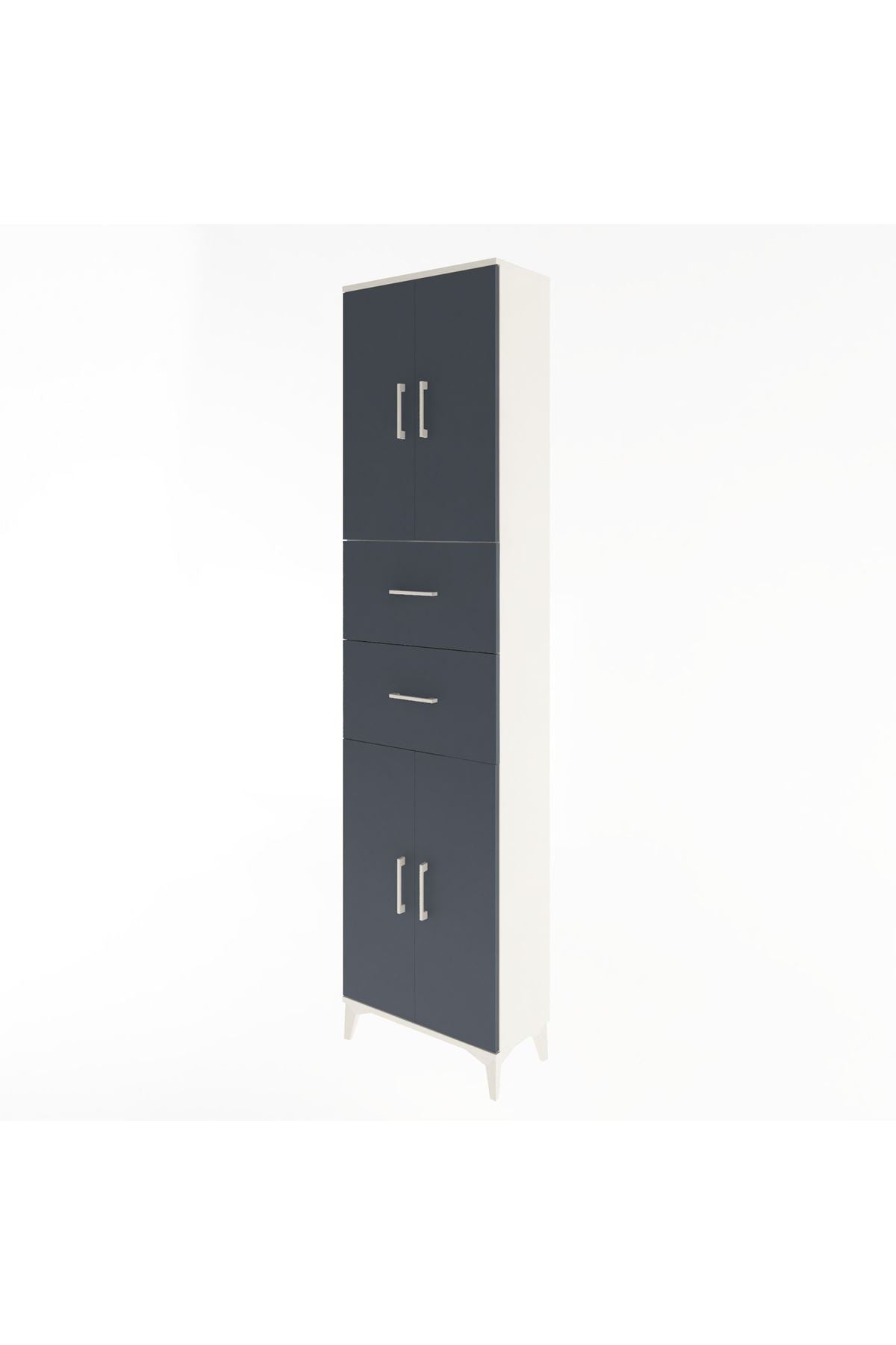 Arges Dolap 5 Raflı 2 Çekmeceli 4 Kapaklı 60x30x243 - S32M055V2A