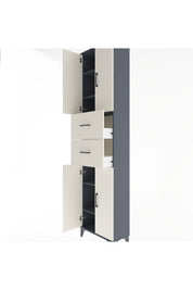 Arges Dolap 5 Raflı 2 Çekmeceli 4 Kapaklı 60x30x243 - S32M055V4A