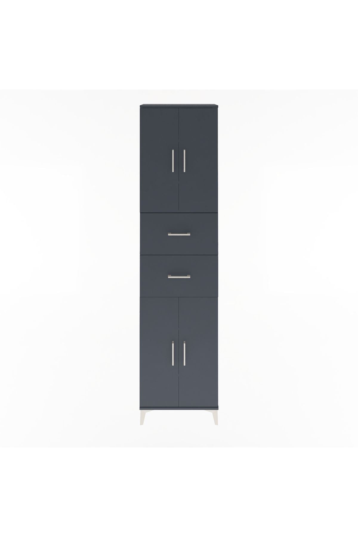 Arges Dolap 5 Raflı 2 Çekmeceli 4 Kapaklı 60x30x243 - S32M055V5A