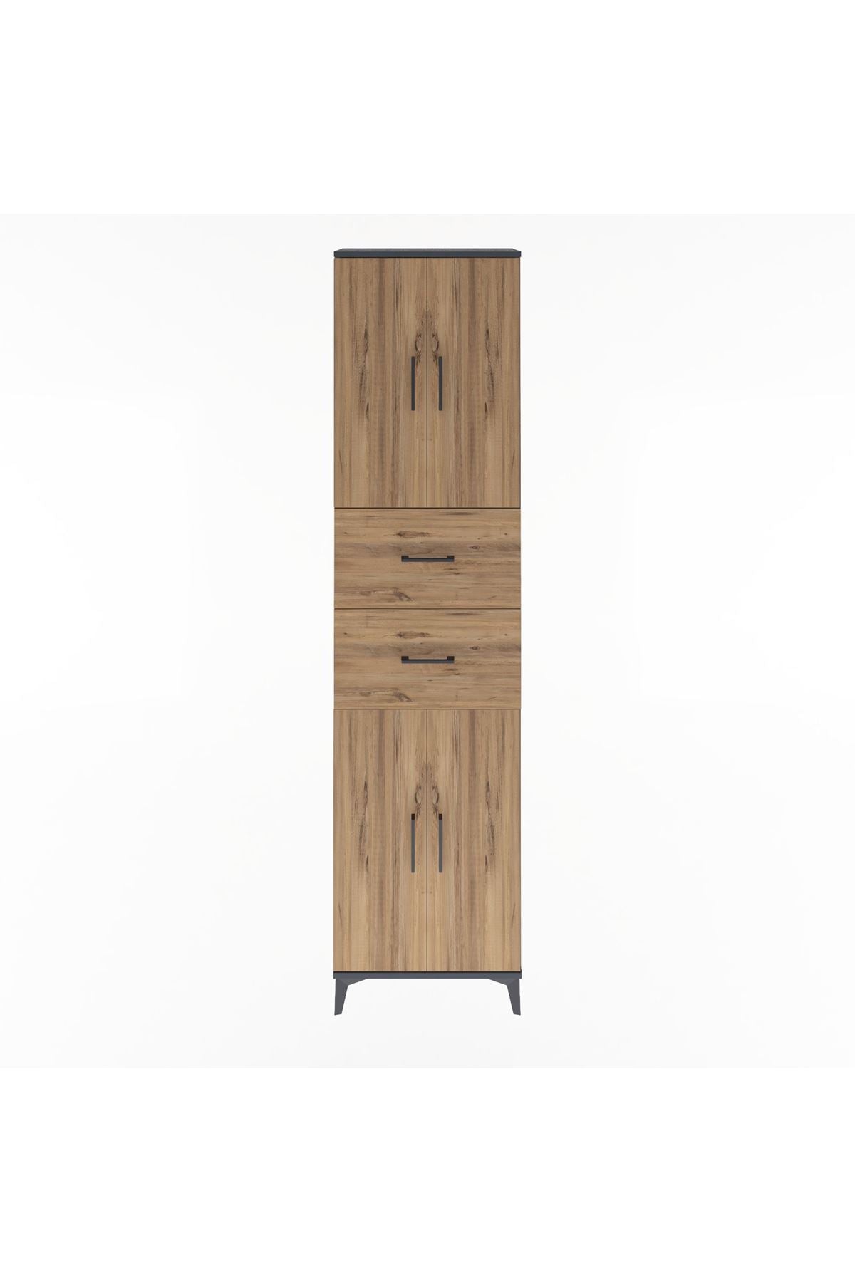 Arges Dolap 5 Raflı 2 Çekmeceli 4 Kapaklı 60x30x243 - S32M055V6A