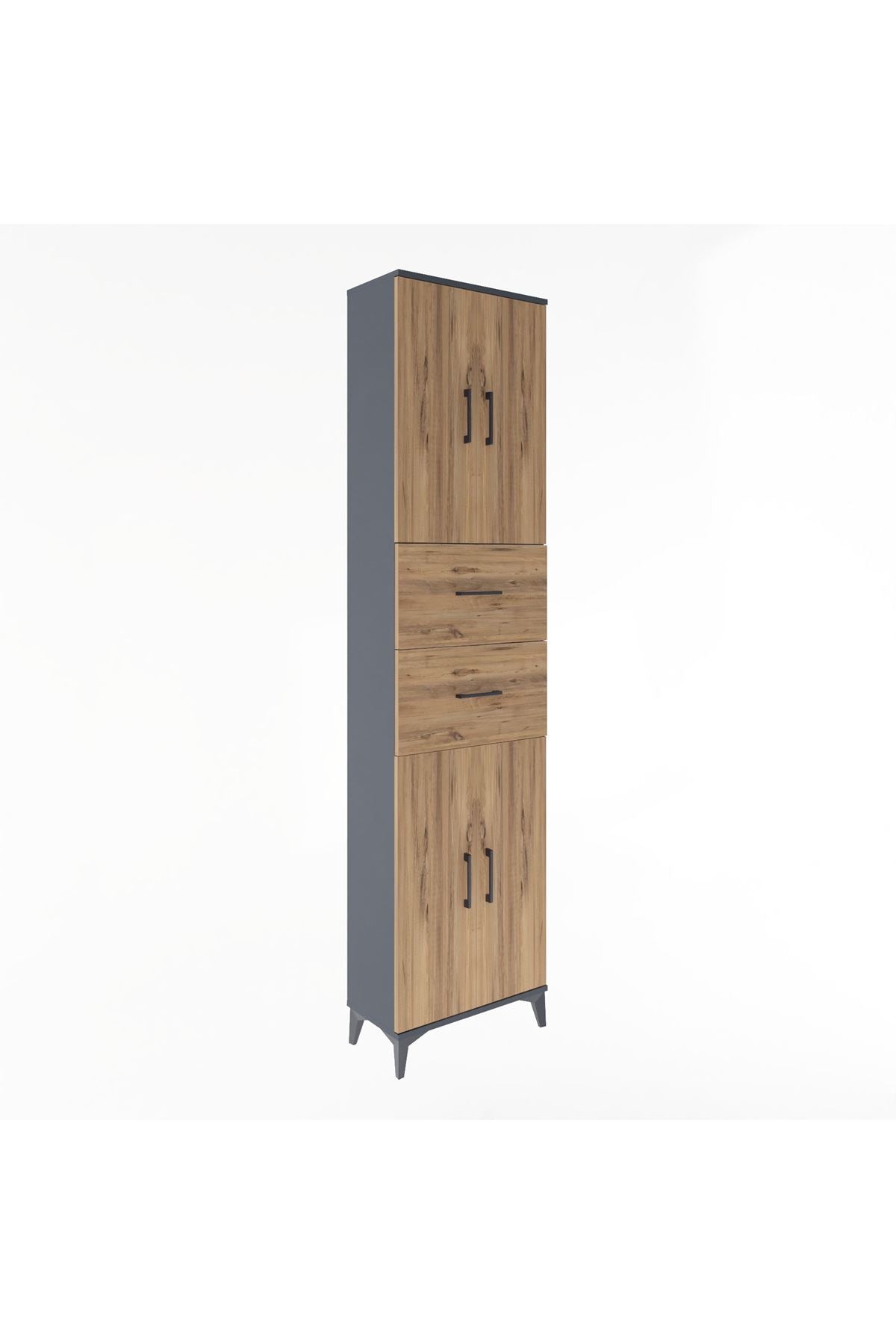 Arges Dolap 5 Raflı 2 Çekmeceli 4 Kapaklı 60x30x243 - S32M055V6A