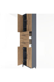Arges Dolap 5 Raflı 2 Çekmeceli 4 Kapaklı 60x30x243 - S32M055V6A