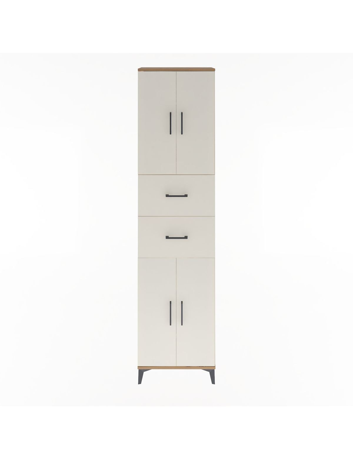 Arges Dolap 5 Raflı 2 Çekmeceli 4 Kapaklı 60x30x243 - S32M055V7A