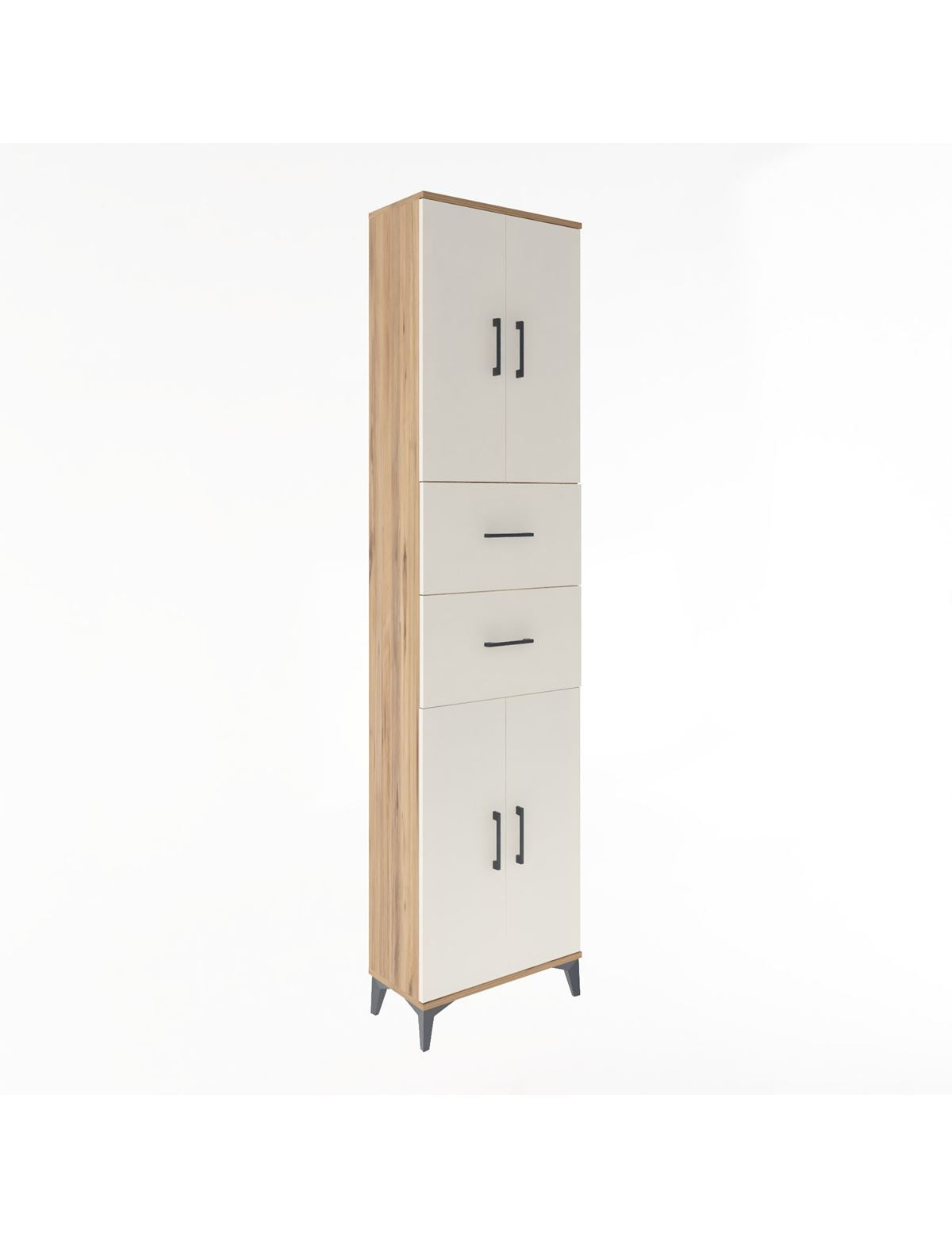 Arges Dolap 5 Raflı 2 Çekmeceli 4 Kapaklı 60x30x243 - S32M055V7A