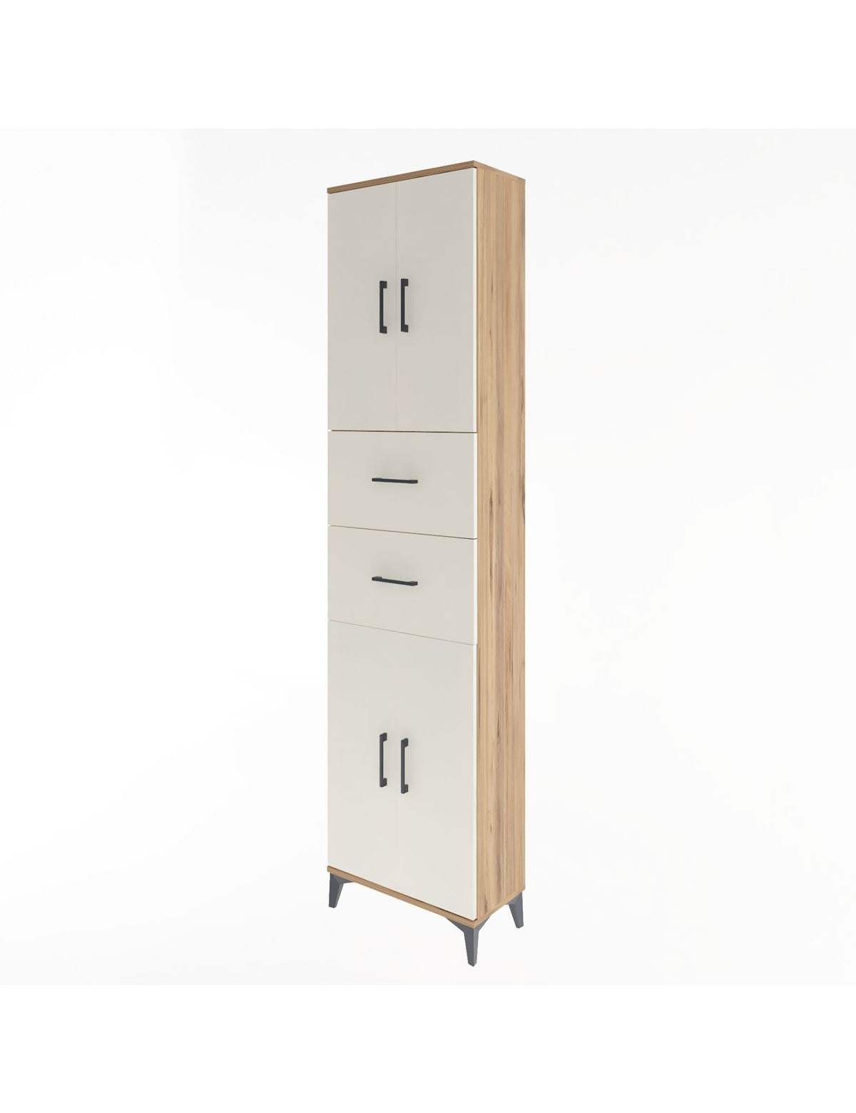 Arges Dolap 5 Raflı 2 Çekmeceli 4 Kapaklı 60x30x243 - S32M055V7A