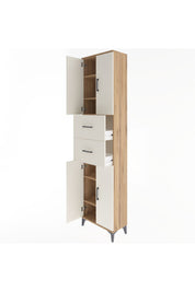 Arges Dolap 5 Raflı 2 Çekmeceli 4 Kapaklı 60x30x243 - S32M055V7A
