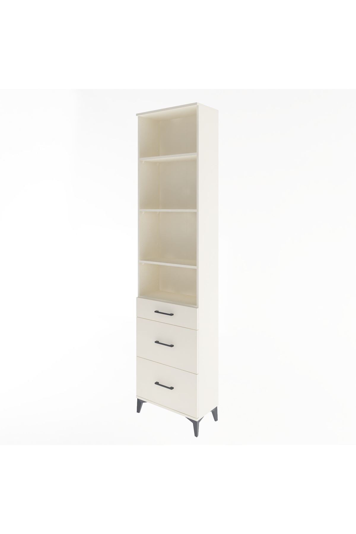 Arges Dolap 4 Raflı 3 Çekmeceli 60x30x243 - S32M056V1A