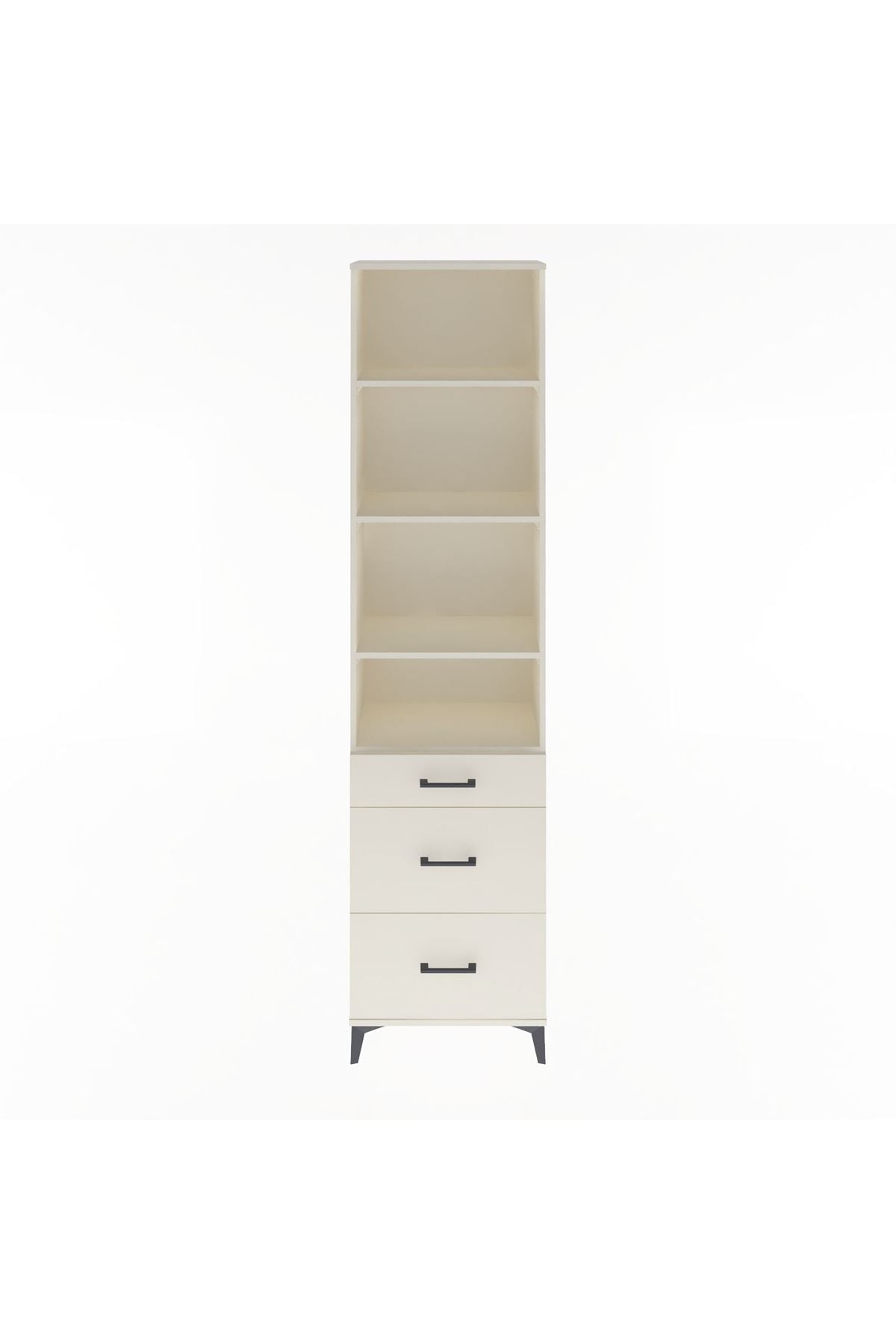 Arges Dolap 4 Raflı 3 Çekmeceli 60x30x243 - S32M056V1A
