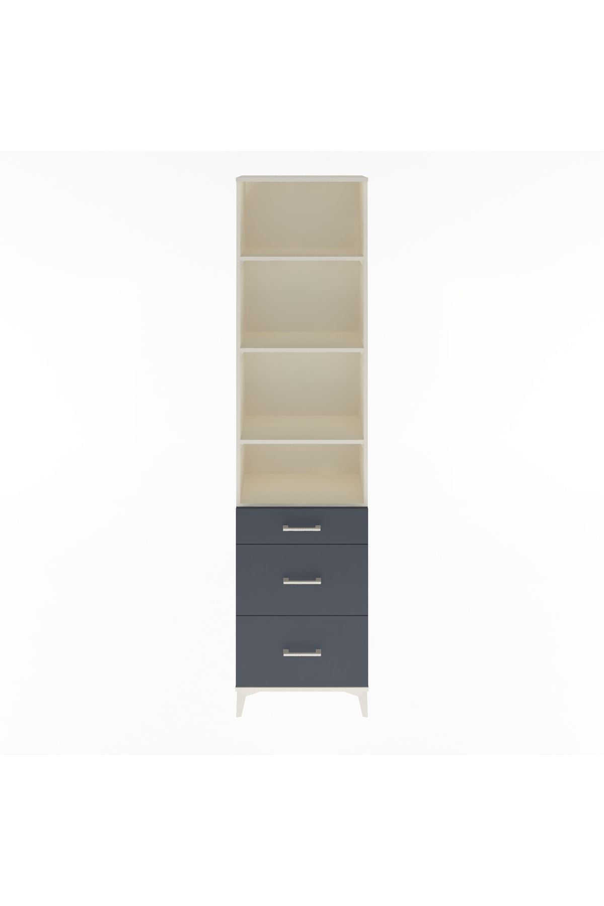 Arges Dolap 4 Raflı 3 Çekmeceli 60x30x243 - S32M056V2A