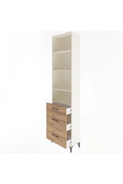 Arges Dolap 4 Raflı 3 Çekmeceli 60x30x243 - S32M056V3A