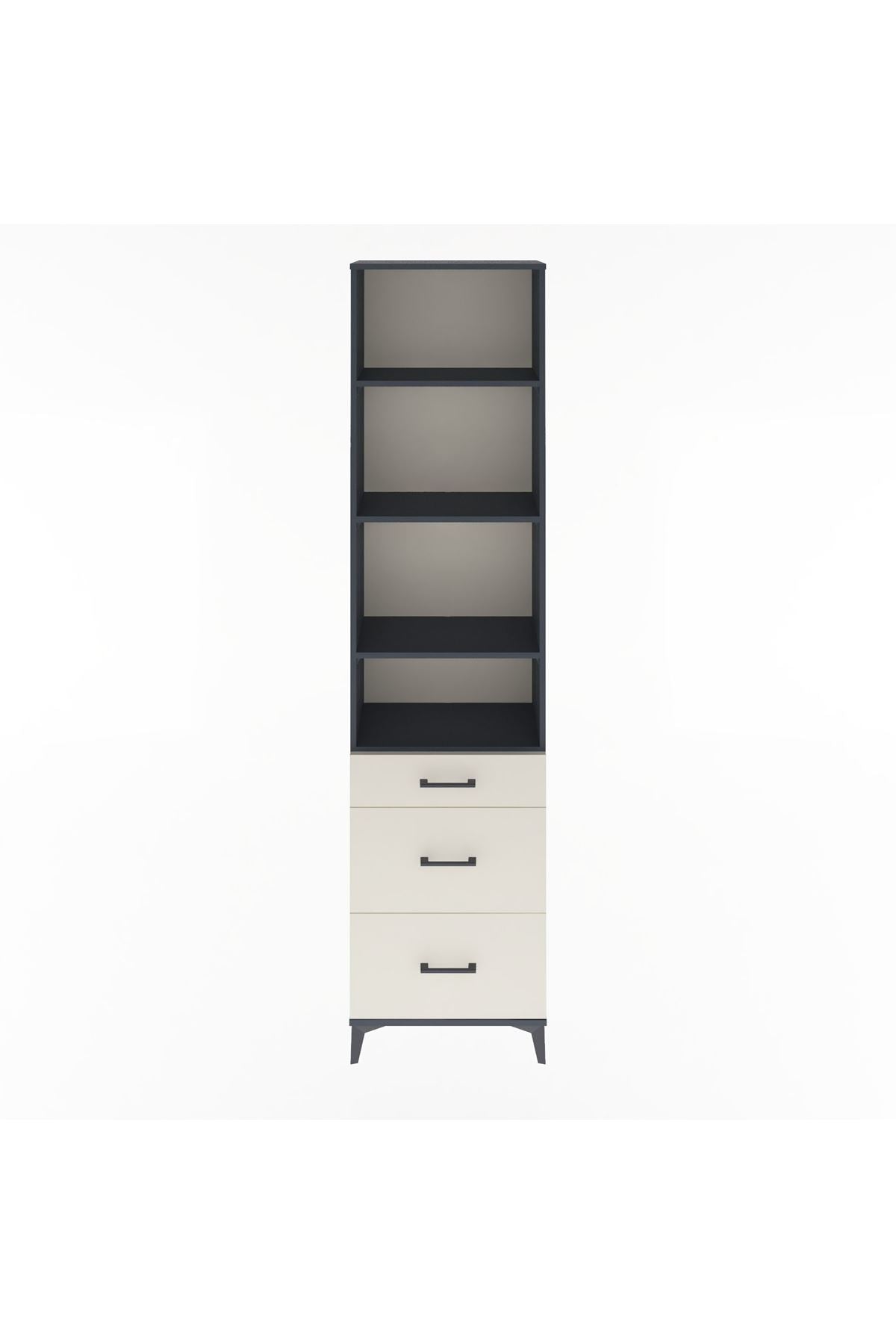 Arges Dolap 4 Raflı 3 Çekmeceli 60x30x243 - S32M056V4A