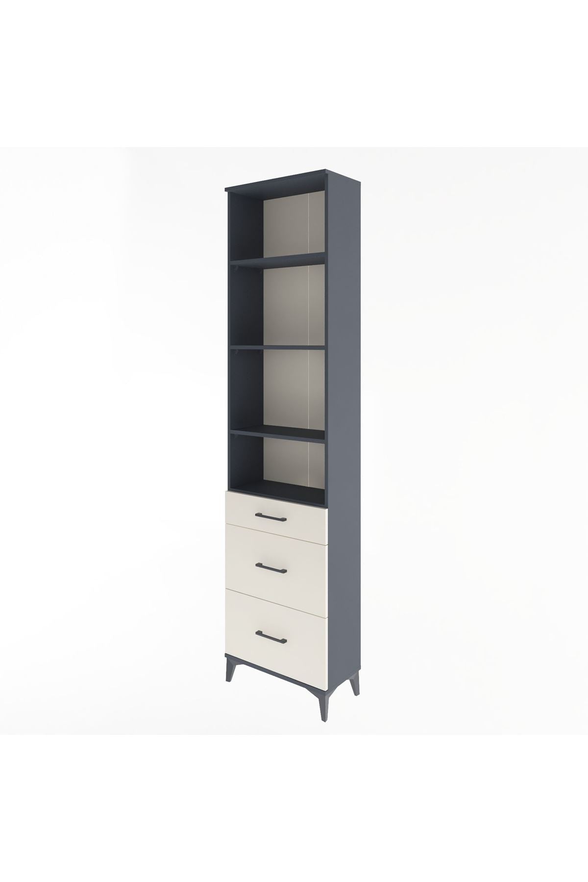 Arges Dolap 4 Raflı 3 Çekmeceli 60x30x243 - S32M056V4A