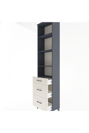 Arges Dolap 4 Raflı 3 Çekmeceli 60x30x243 - S32M056V4A