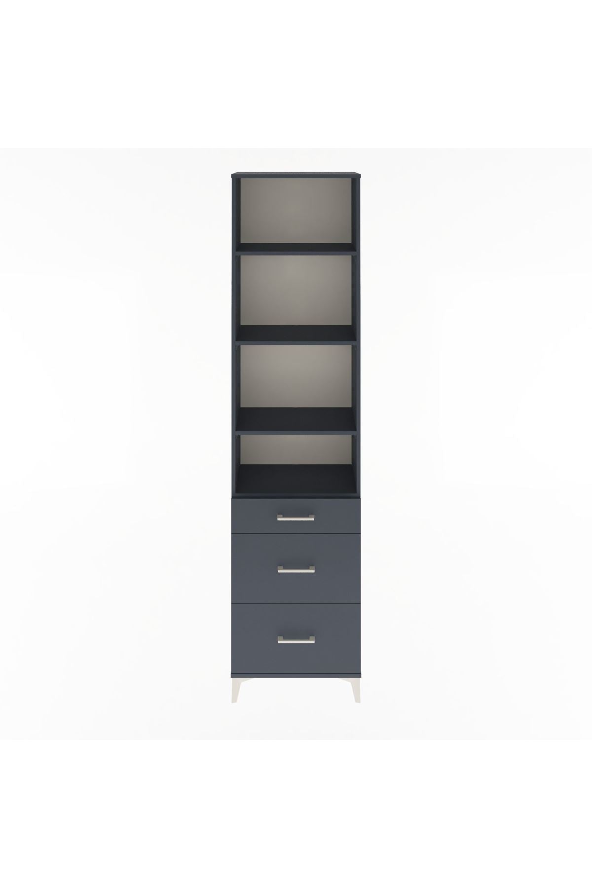 Arges Dolap 4 Raflı 3 Çekmeceli 60x30x243 - S32M056V5A