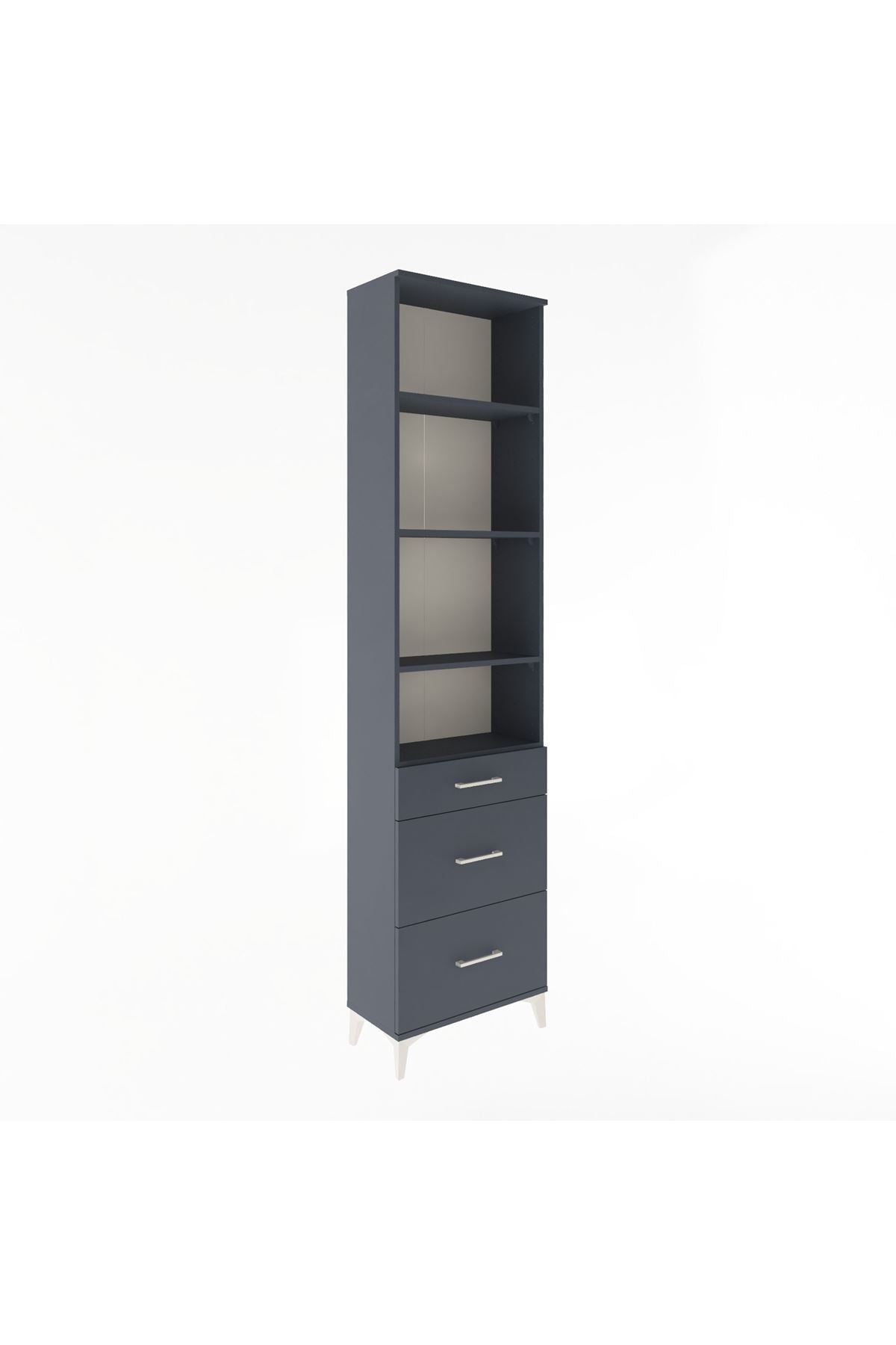 Arges Dolap 4 Raflı 3 Çekmeceli 60x30x243 - S32M056V5A