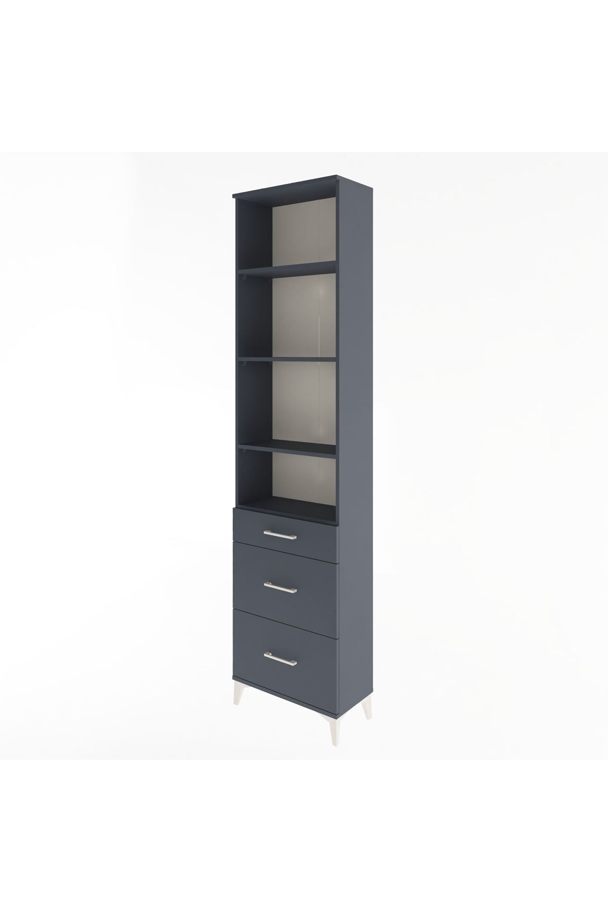 Arges Dolap 4 Raflı 3 Çekmeceli 60x30x243 - S32M056V5A