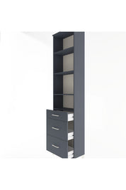 Arges Dolap 4 Raflı 3 Çekmeceli 60x30x243 - S32M056V5A