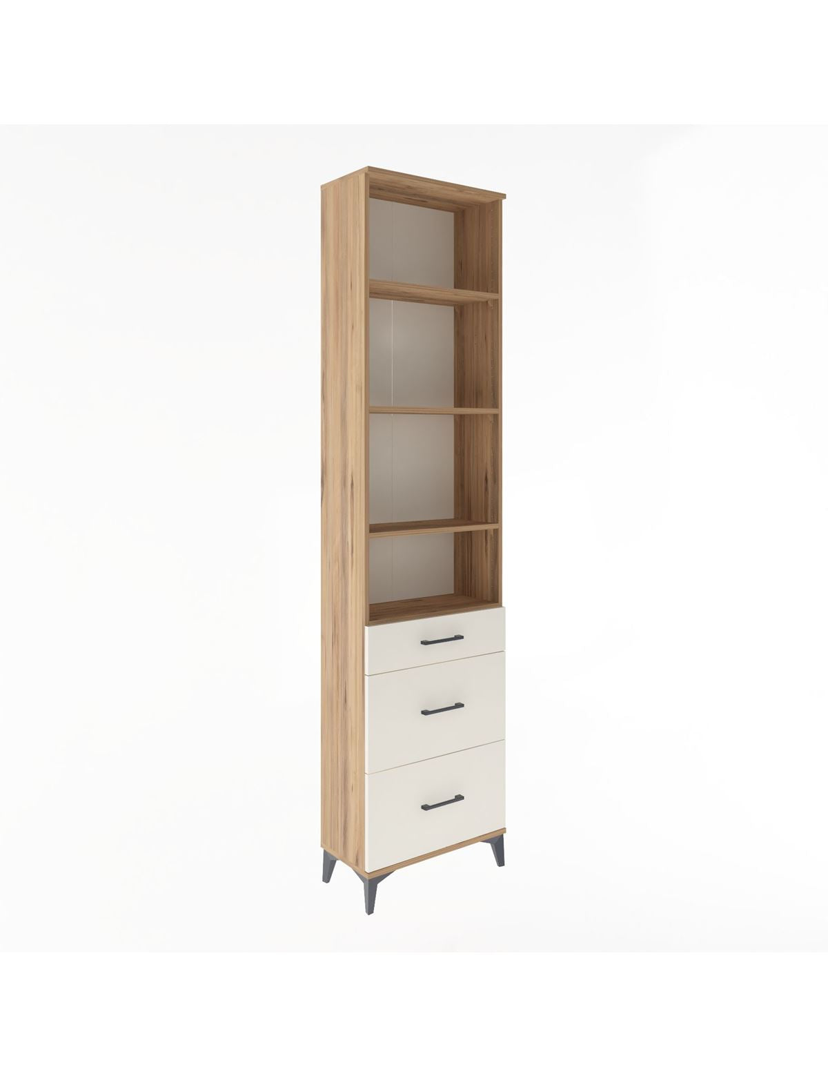 Arges Dolap 4 Raflı 3 Çekmeceli 60x30x243 - S32M056V7A