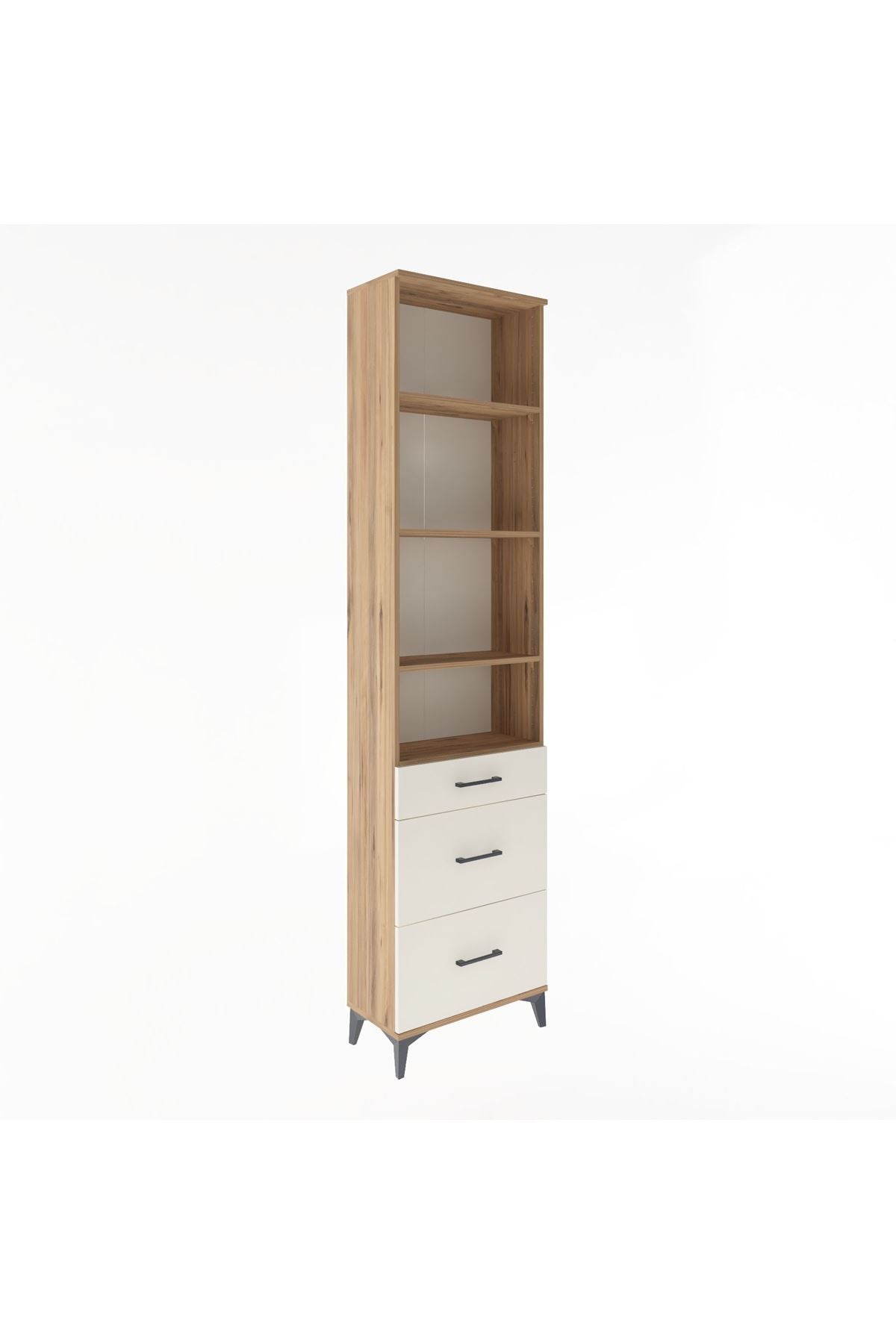 Arges Dolap 4 Raflı 3 Çekmeceli 60x30x243 - S32M056V7A