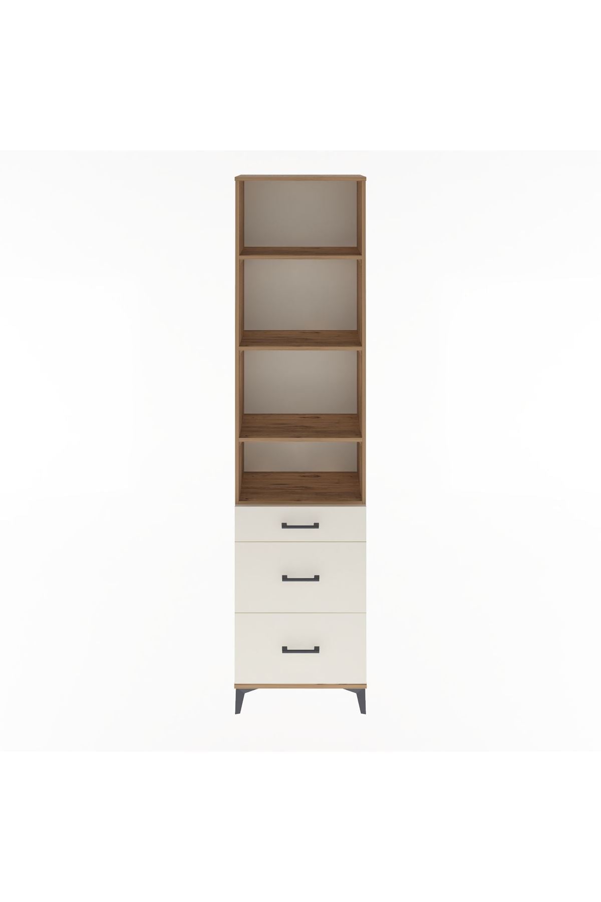 Arges Dolap 4 Raflı 3 Çekmeceli 60x30x243 - S32M056V7A