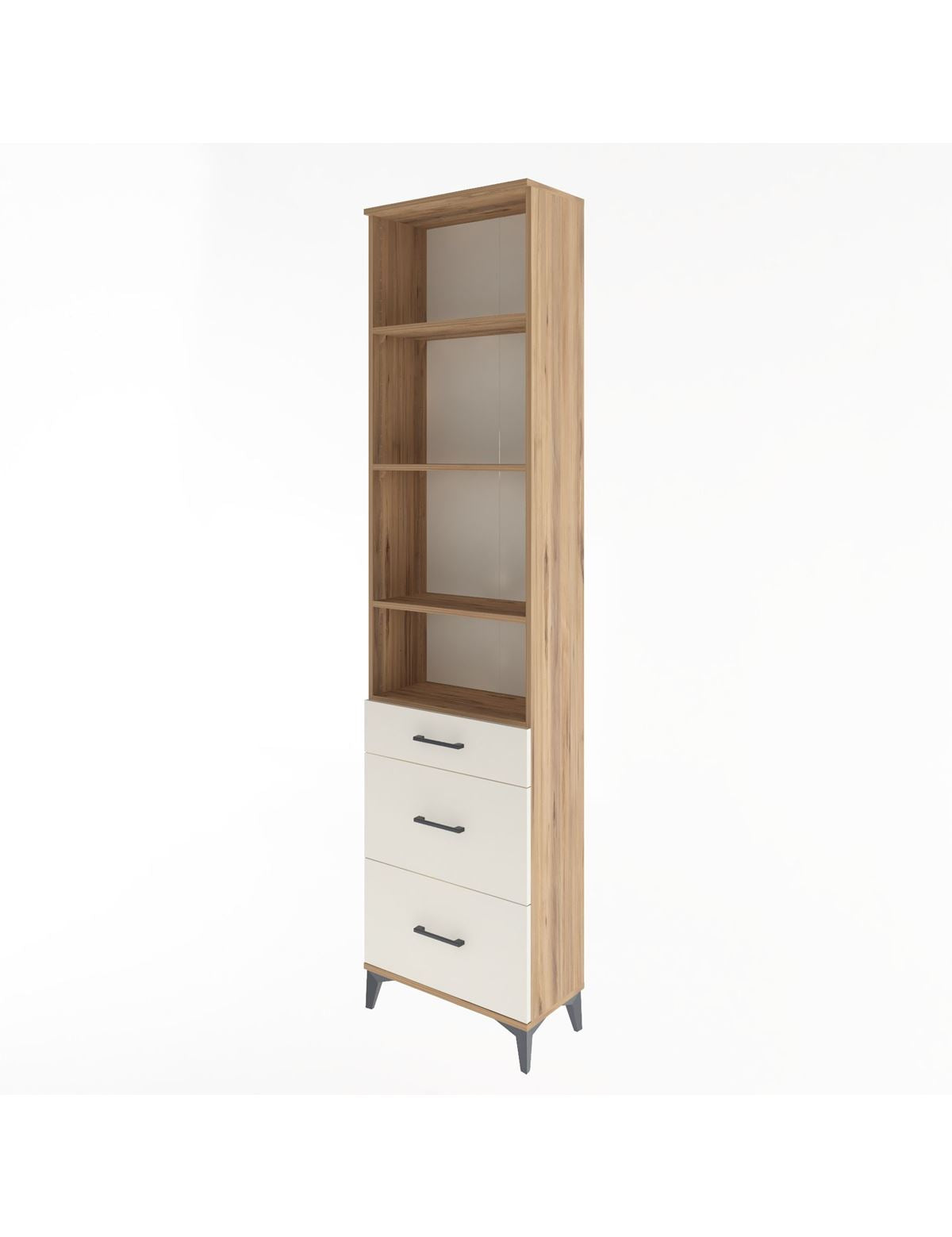 Arges Dolap 4 Raflı 3 Çekmeceli 60x30x243 - S32M056V7A