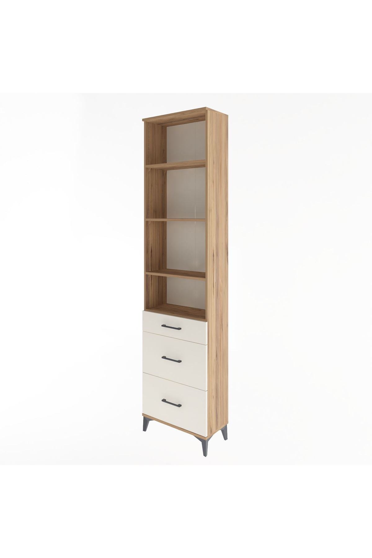 Arges Dolap 4 Raflı 3 Çekmeceli 60x30x243 - S32M056V7A
